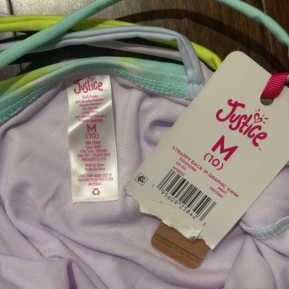 ✨NWT✨ Tie-Dye Girls Justice Baiting Suit - Picture 4 of 7